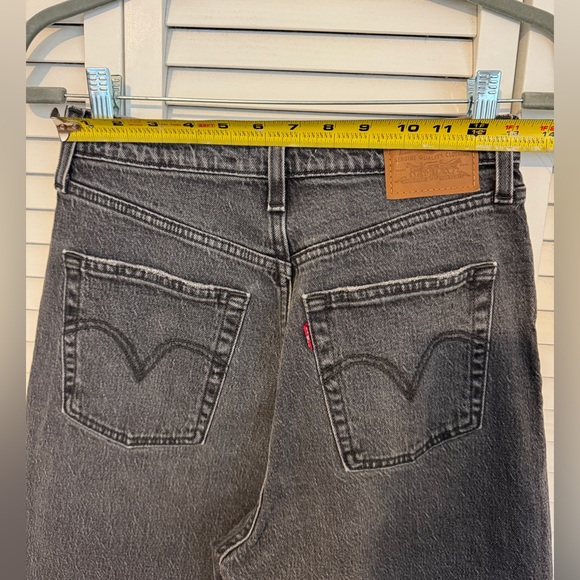 Levi’s Ribcage Straight Ankle - HEMMED - Sz 27 - Washed Black - Picture 3 of 7